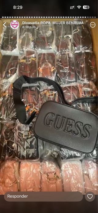 Cartera Guess Roja  Blanca  Negra  Azul