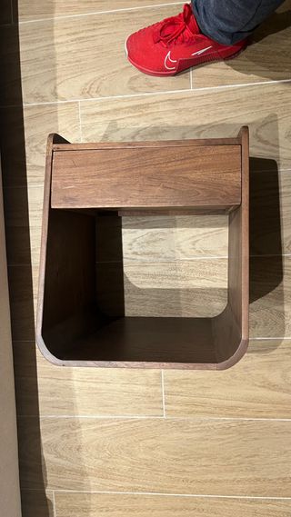 Mesita de noche de madera de acacia