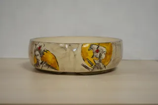 Maceta bonsai cerámica pintada