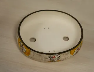 Maceta bonsai cerámica pintada