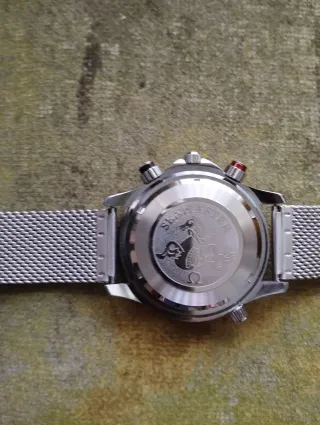 Local Seamaster Cronógrafo Cuarzo Negro/Plata