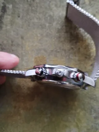 Local Seamaster Cronógrafo Cuarzo Negro/Plata