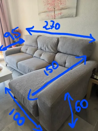 Sofá Chaiselong Gris