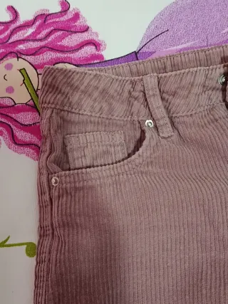 Pantalón pana rosa T.5-6 años