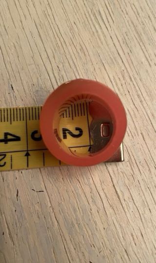 Anillo Tous Resina Naranja y Plata Original