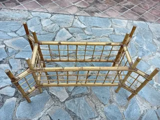 Estructura De Mesa Bambu y Ratan 1'26x70