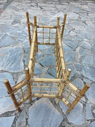 Estructura De Mesa Bambu y Ratan 1'26x70