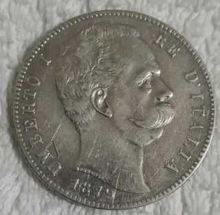 5 Lire 1879 Umberto I Argento