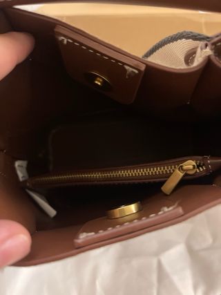 Bolso Zara Beige y Marrón Nuevo