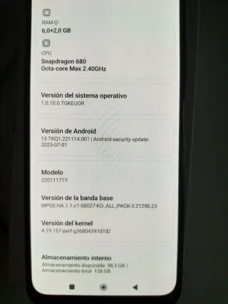 Xiaomi Redmi Note 11 NFC 6Gb RAM Azul