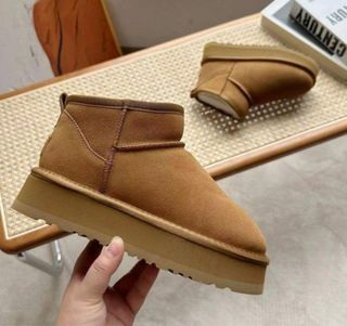 Botas cómodas beige/marrón