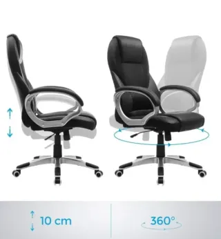 Silla Oficina Ergonómica Giratoria SONGMICS OBG22B