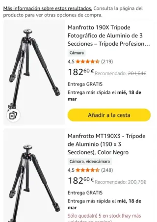 Tripode Manfrotti 190x profesional