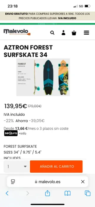 Patín FOREST 34 AK-304