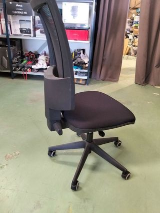 HERGO Silla de Oficina SIN BRAZOS, Respaldo Ajustable en Malla