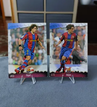 2 Cromos fútbol FC Barcelona PUYOL/BOJAN 2009