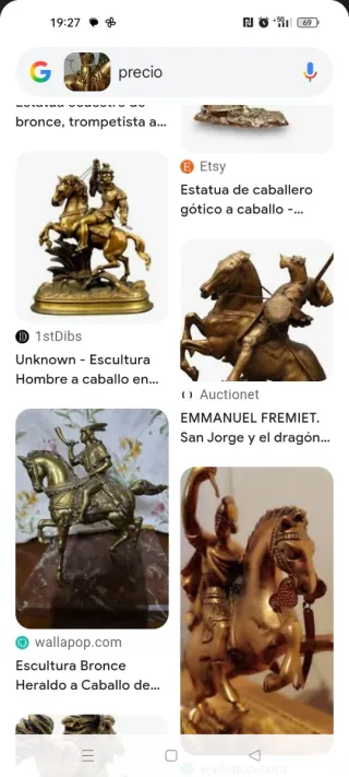 Figura Santiago a caballo bronce