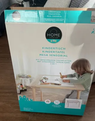 Mesa sensorial infantil madera