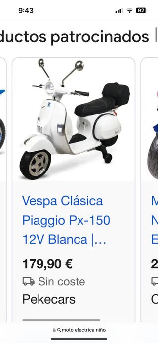 Vespa electrica niño