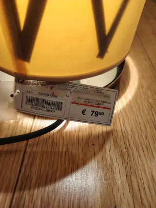 Lámpara de mesa tela y metal