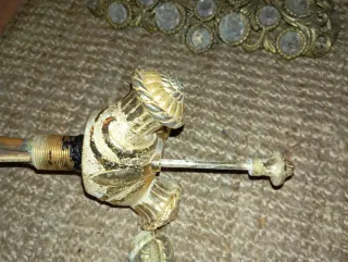 Conjunto baño metal dorado acabado en oro