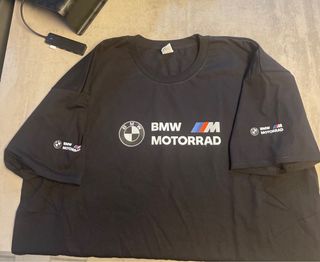 T-shirt stile BMW Motorrad nera stile racing