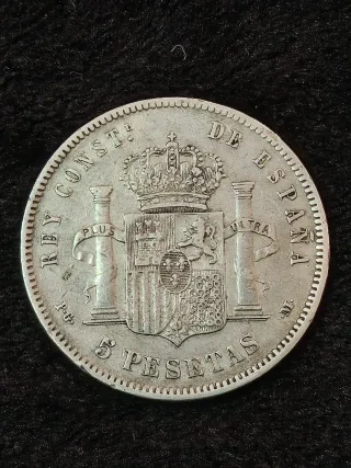 Lote 2 monedas plata. 5 pesetas Alfonso XIII y XII