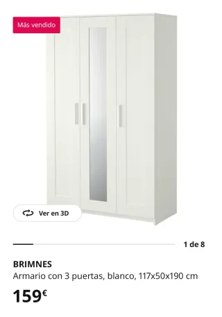 Armario Ikea BRIMNES Blanco