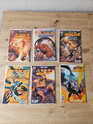 Lote La Cosa y Antorcha Humana grapa Panini