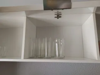 Mueble salón modular blanco y negro