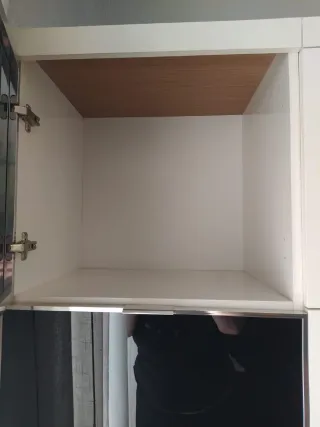 Mueble salón modular blanco y negro