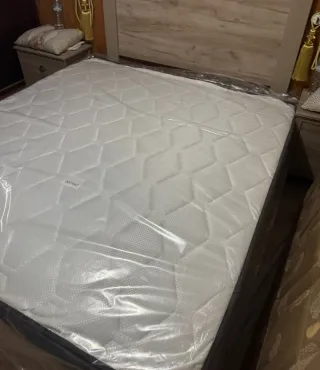 Cama canapé cabecero y colchón económica canapé