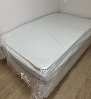 Cama canapé cabecero y colchón económica canapé