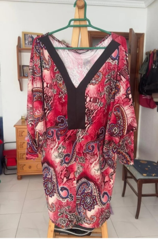 Túnica estampada multicolor