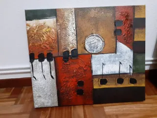 Set de 2 Cuadros abstractos modernos en lienzo.