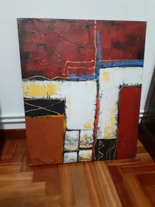 Set de 2 Cuadros abstractos modernos en lienzo.