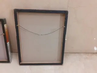 Set de 2 Cuadros abstractos modernos en lienzo.