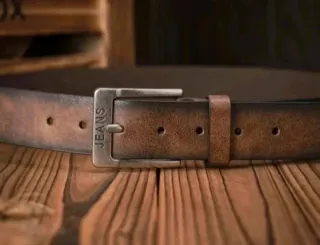 Cinturón Cuero Marrón Claro 120cm