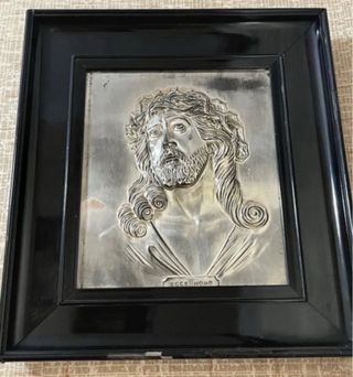 Cuadro relieve Ecce Homo metal y madera