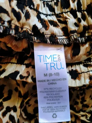 Conjunto Top Negro y Pantalón Animal Print