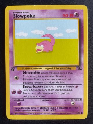 Slowpoke 55/62 Pokemon Fossil Primera Edición
