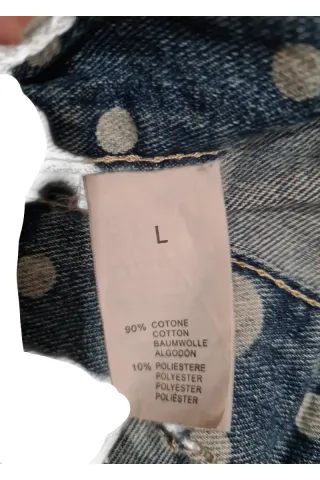 Pantaloncini jeans a pois