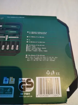 Set de llaves de vaso Parkside 36 piezas