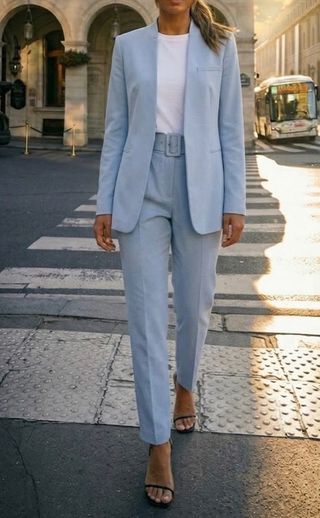 Blazer ZARA blu pastello