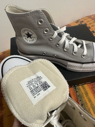 Converse plataforma grises talla 38