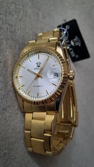 Orologio Bellos Automatico Uomo Oro Bianco