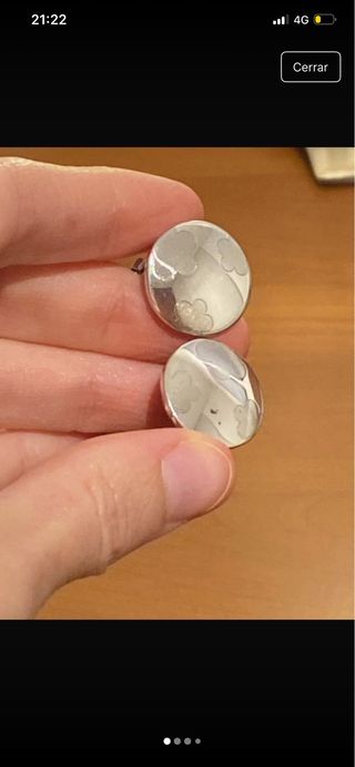 Pendientes Tous Plata con grabado flores