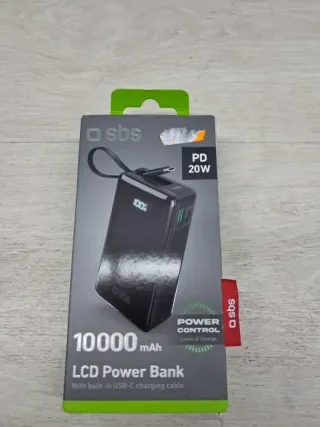 SBS Powerbank 10000mAh LCD Ricarica Rapida