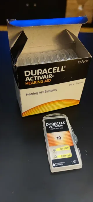 Duracell Activair Hearing Aid 10 Batterie