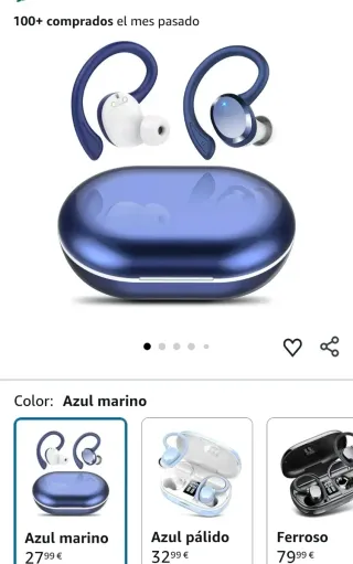 Auriculares Deportivos Inalámbricos Azul/Blanco